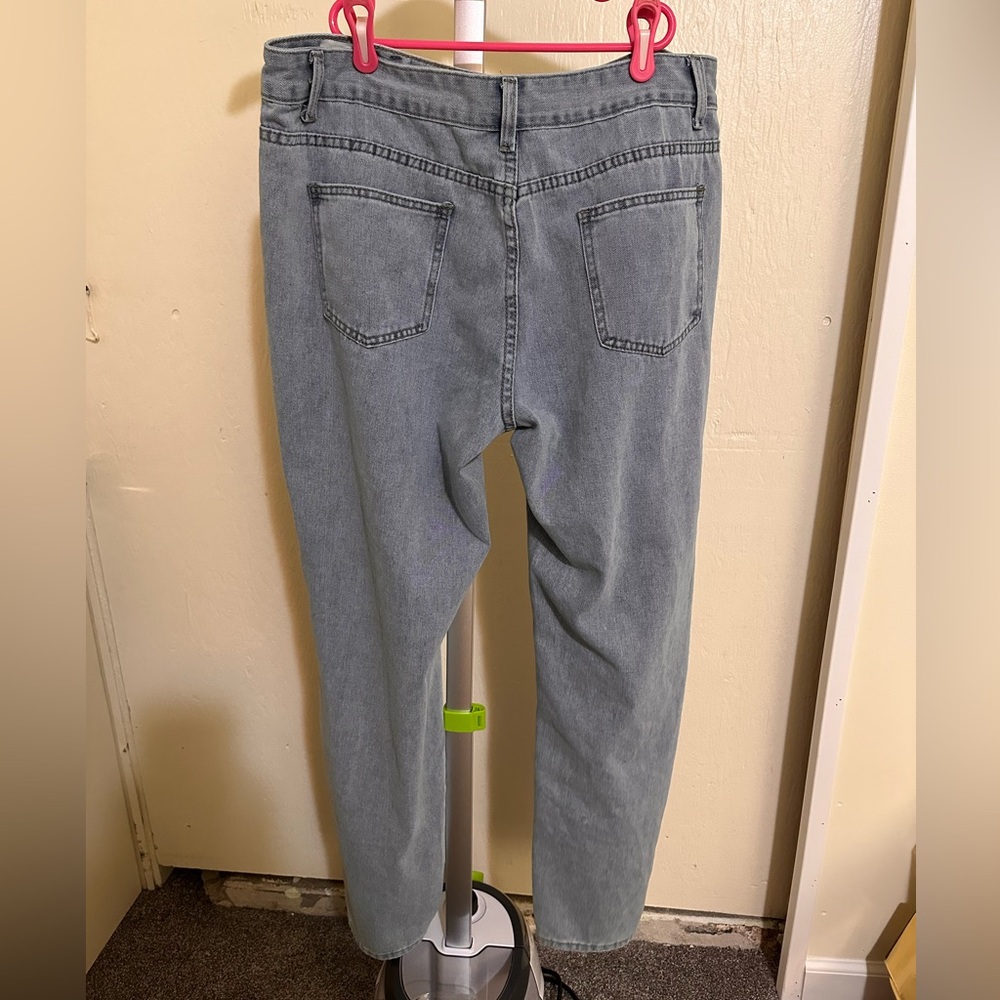 Classic Gray Women's Jeans size XL SHEIN wide leg